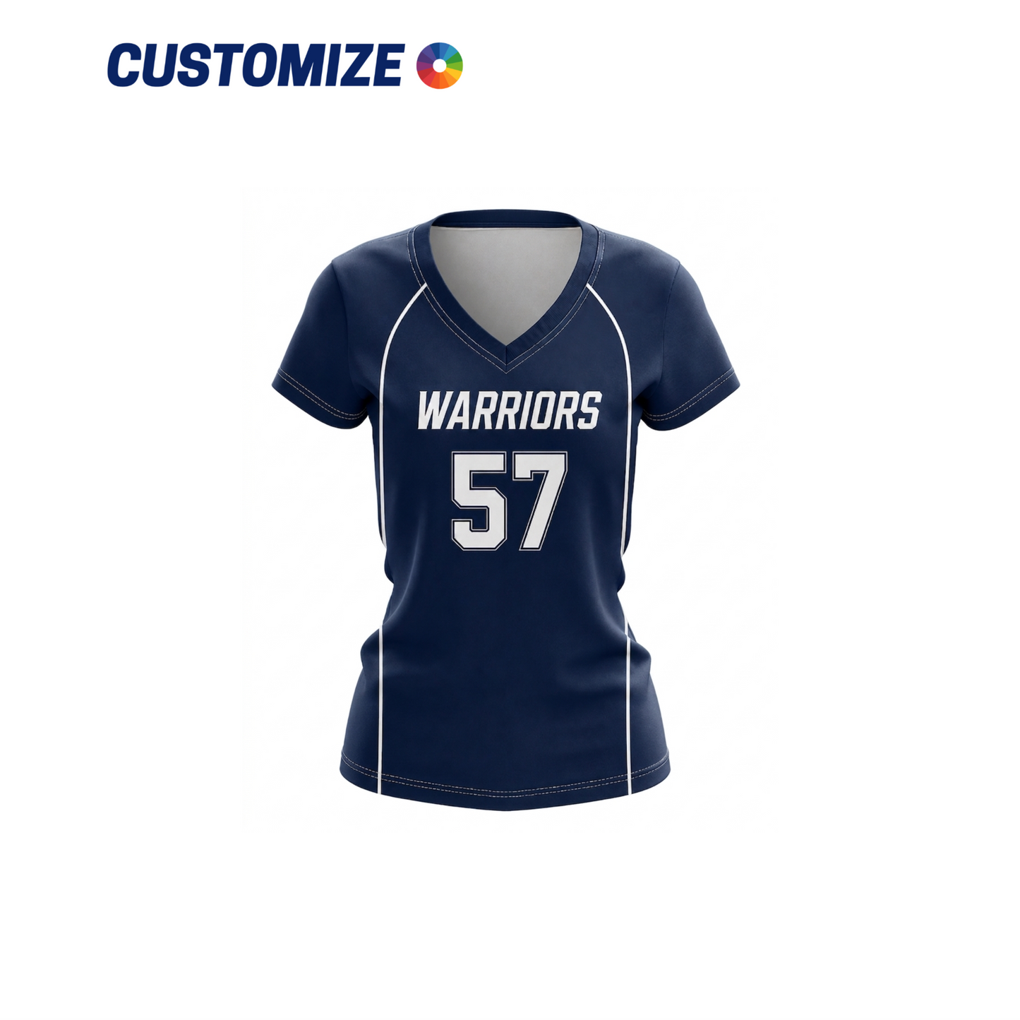 Women's Lacrosse Capped Sleeves Game Jersey