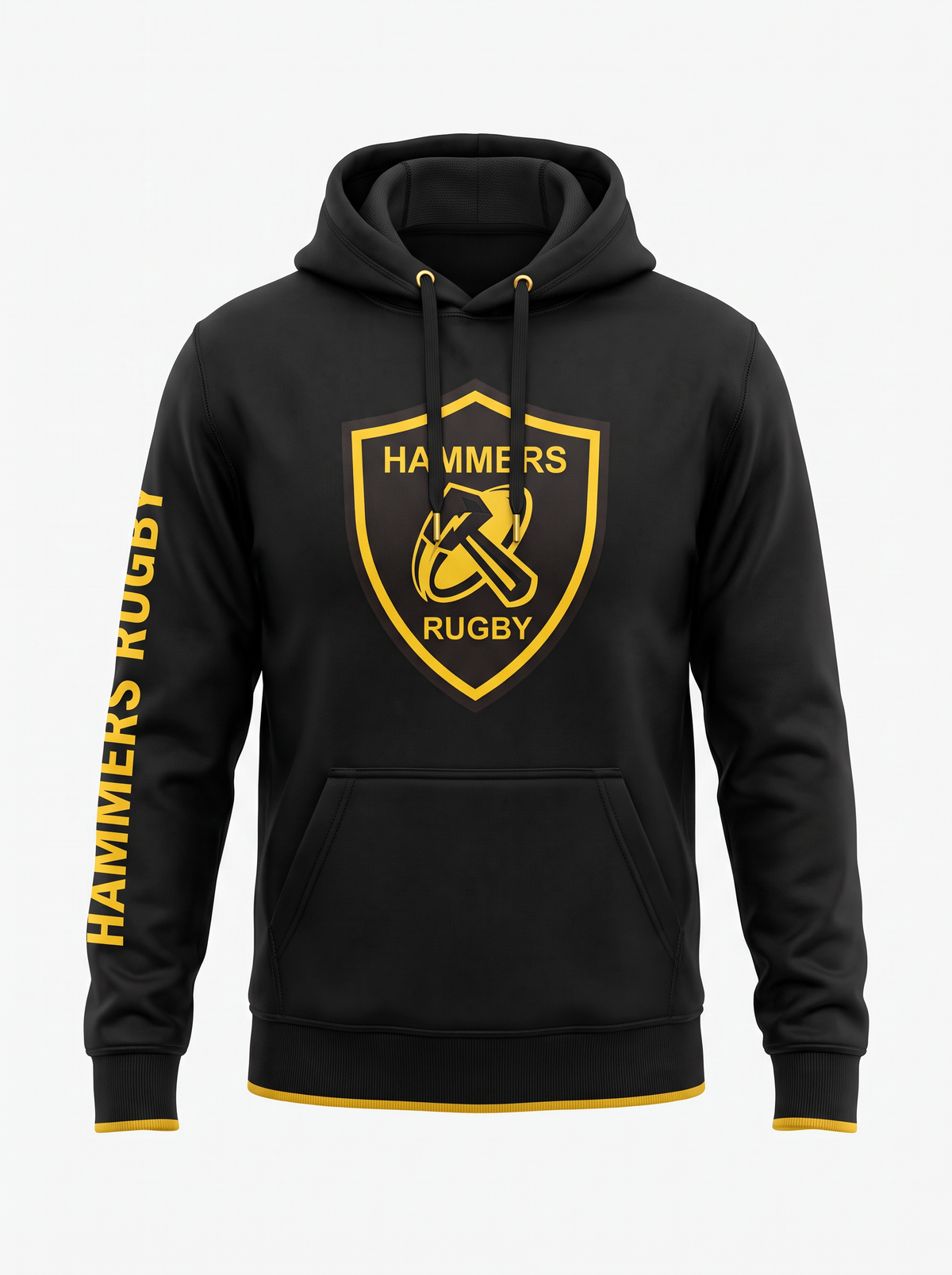 Hammers Rugby black supporter hoodie with club crest