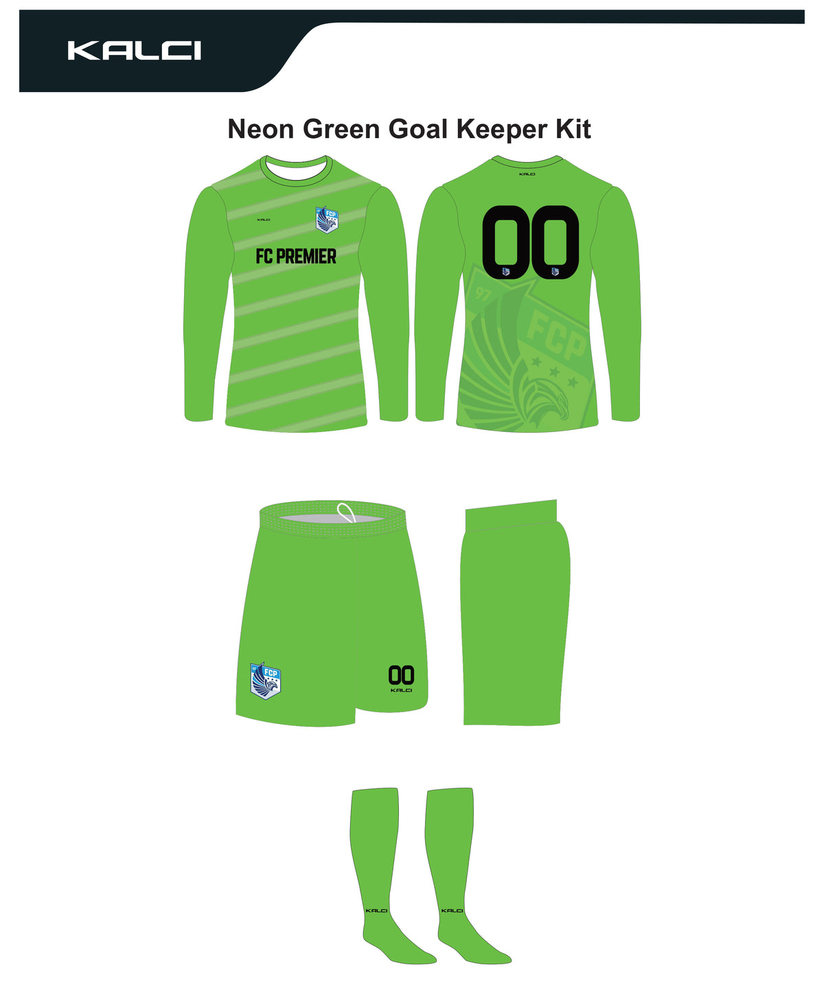 FC Premier GK Socks Neon